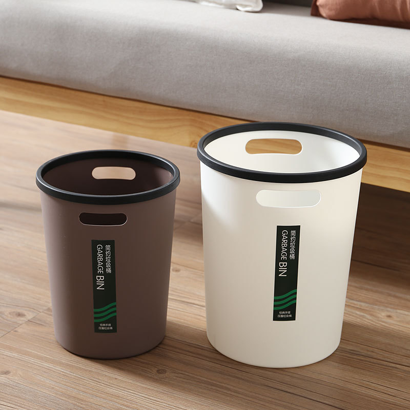 Home Trash Can Large Size Plastic Press Circle Trash Cans Creative Minima Living Room Dining Room Dining Room Dining Room Round Trash Cans