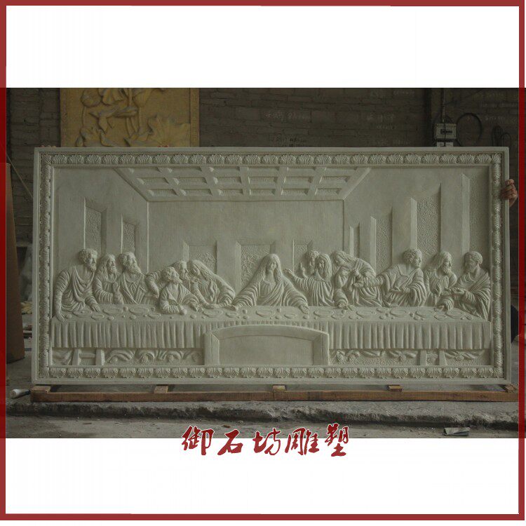 Sandstone relief TV background pendant mural carving glass steel Roman column fountain flower pot flower bowl garden