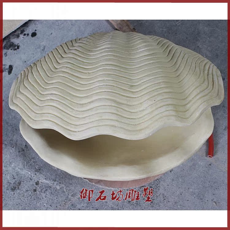 Sandstone shell spout glass fiber fountain fountain sculpture sandstone relief mural landscape flower pot flower pot