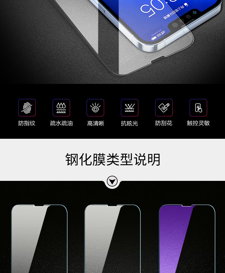 闪魔   iPhone11-13钢化膜 2片 图2