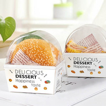 Net red sandwich box breakfast thick egg burnt toast packing box baking paper tray meal bag burger lunch box