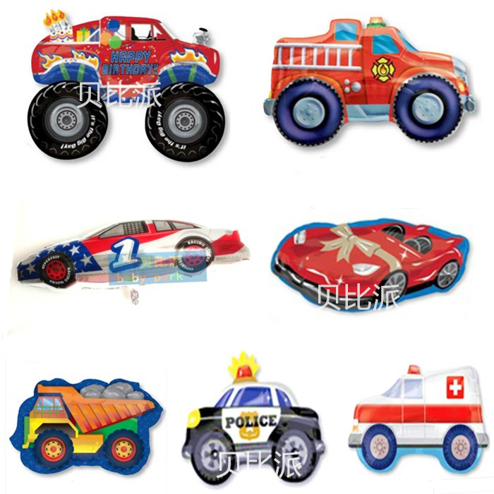 American anagram automobile aluminum film balloon mobilizes children boys birthday balloon layout