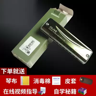 SUZUKI SUZUKI harmonica 10 hole blues adult junior students c olive green C- 20 c20 Blues ten holes