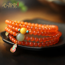 Xin Zhaitang (Hongfu) natural cherry red red hand string female jewelry original design hand string