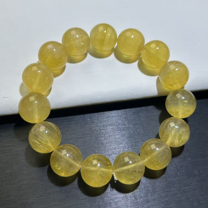 Natural Yellow Fluorite Bracelet, Purple-Yellow Fluorite Bracelet, Thousand-Layer Fluorite, Feather Fluorite, Women's Bracelet, One Item One Photo