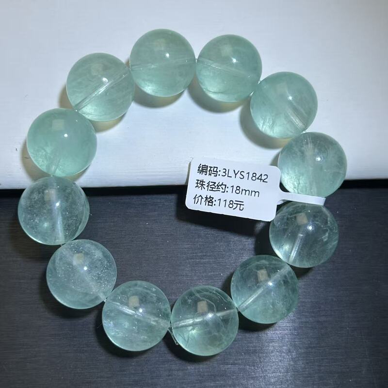 Mambo Mint Green Fluorite Bracelet Green Fluorite Bracelet Blue-Green Fluorite Feather Fluorite Women's Bracelet DIY Jewelry
