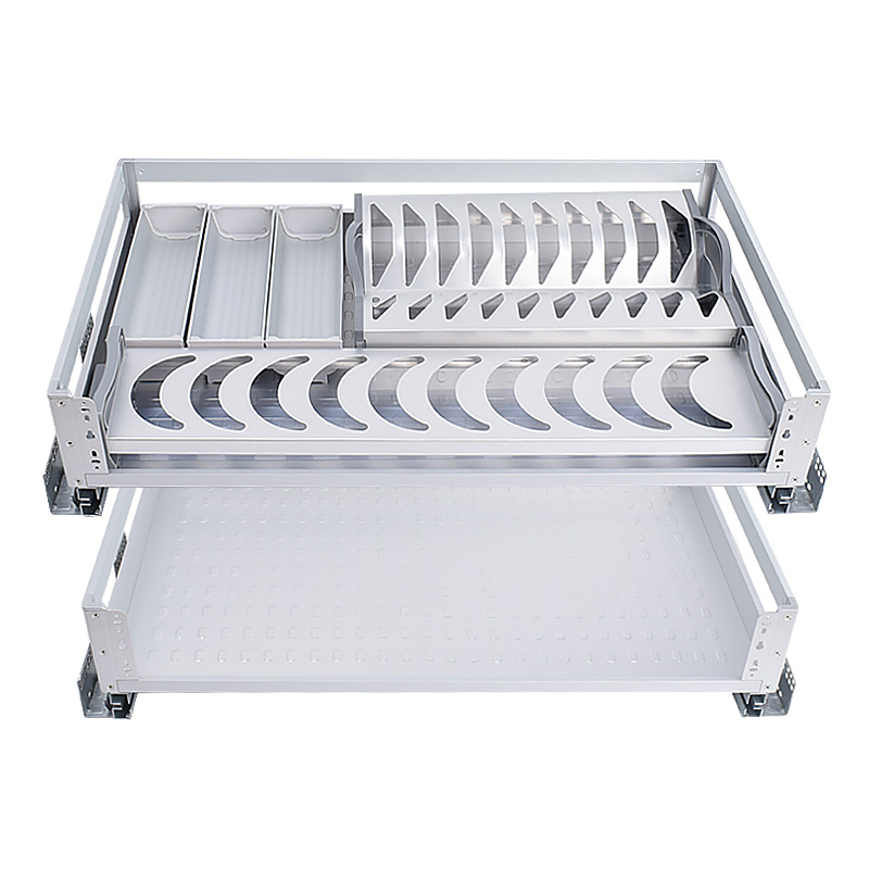 Space Aluminum Kitchen Cabinet Basket Basket Storage Basket Bowl
