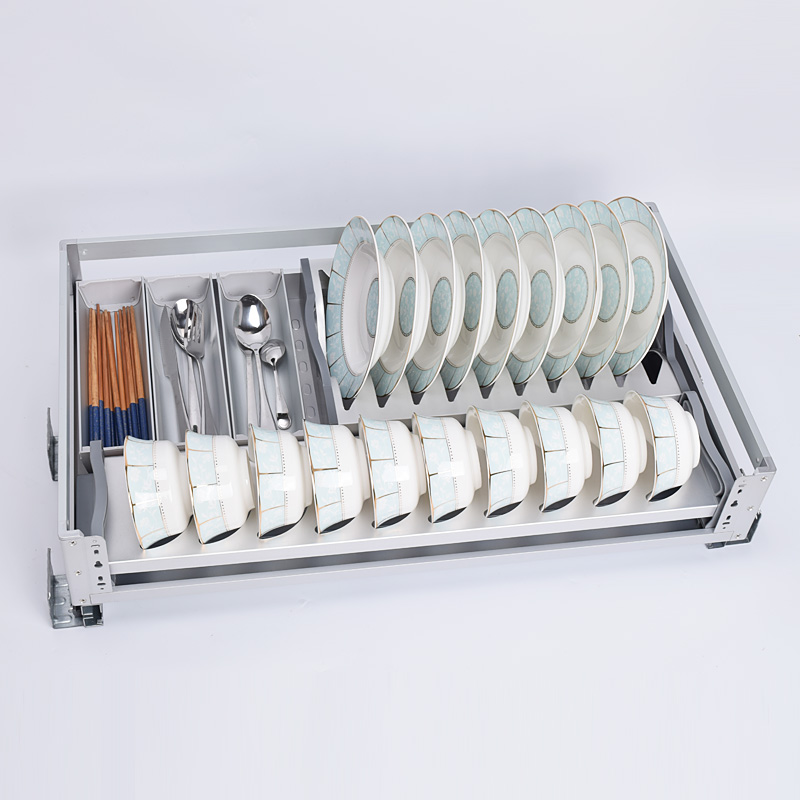 Space Aluminum Kitchen Cabinet Basket Basket Storage Basket Bowl