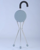 Elderly crutch stool three-legged stool multifunction crutch chair anti-slip folding crutch for old age cane