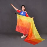Церемония открытия церемонии открытия игр, творческий реквизит, танцевальная жвачка для танца живота, Желтый апельсиновый красный градиент настоящий шелковый шариковая пряжа с шариковыми сбрасыванием
