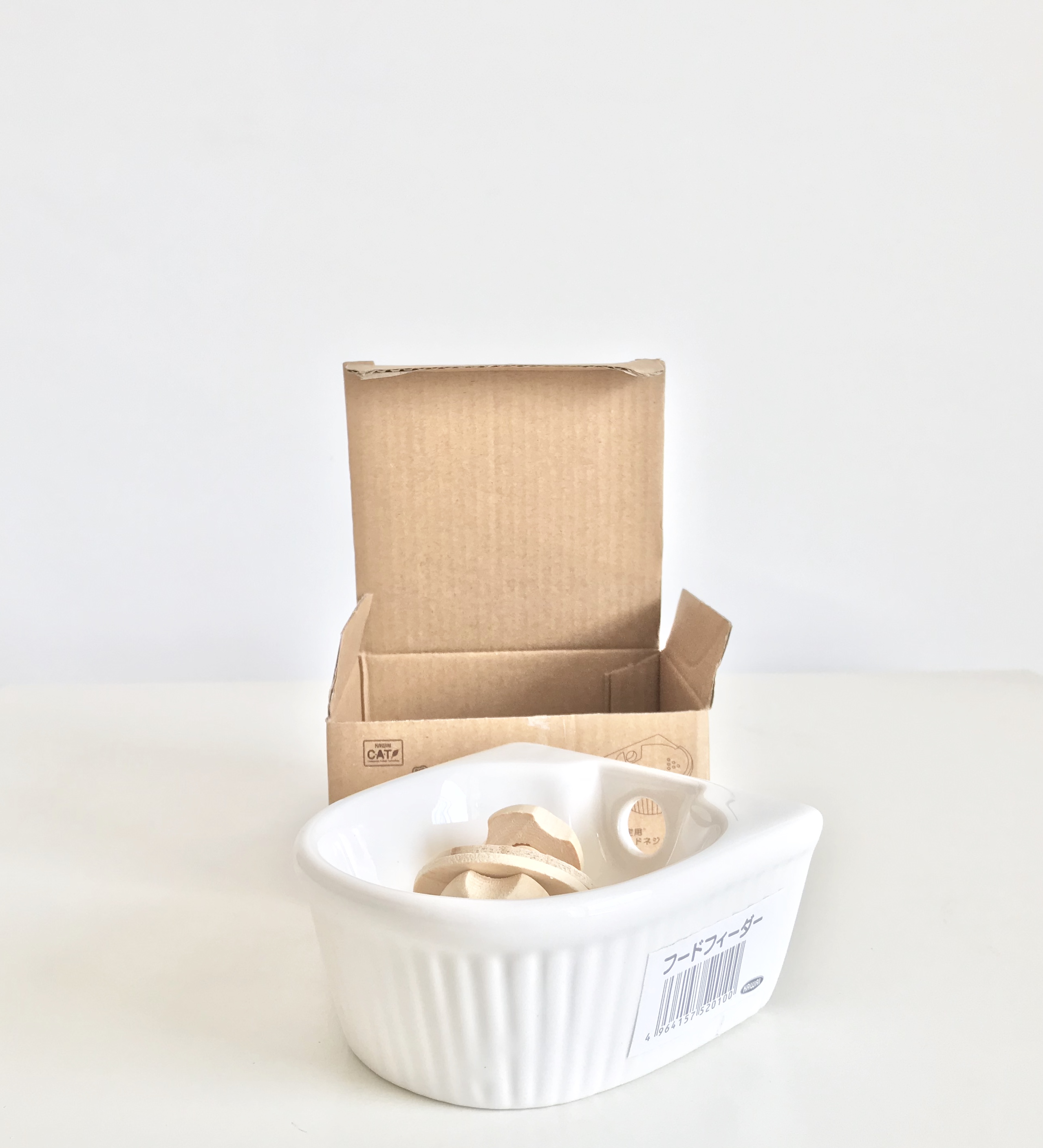 Earth Taste Small Pamby Spot Japan Kawai Kawamui Can Be Fixed Hang Cage Ceramic Rabbit Dragon Cat Food Basin Green