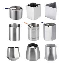 Hotel Stainless Steel Large Number Round Ashtrays Office Atmosphere Minima Anti Fly Ash Windproof Anti-Fall Custom Logo