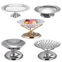 Bar ktv special stainless steel high foot big zero food fruit tray pendulum piece minimalist modern and refined high-end commercial