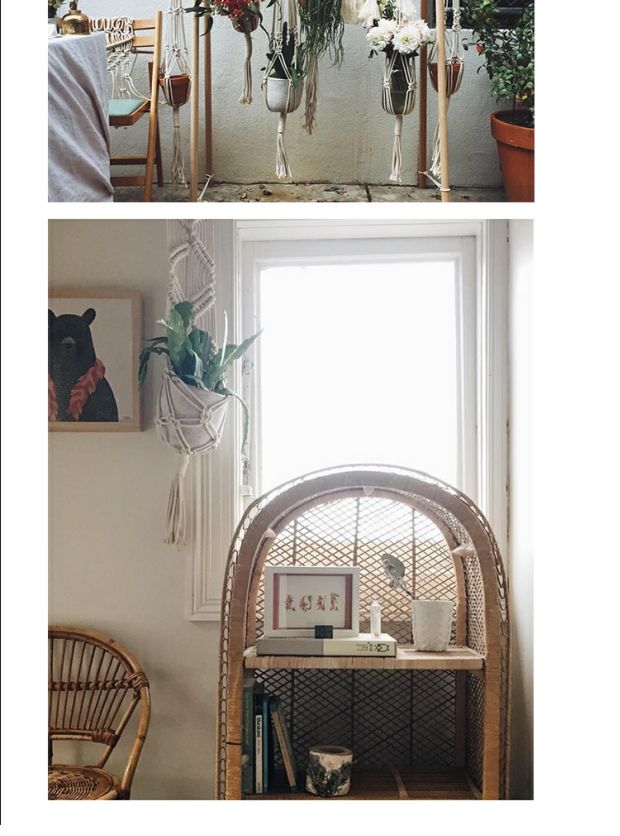Tapestry Bắc Âu dệt tự làm tay trong tường chậu lưu trữ lưu trữ phòng khách trang trí vật liệu gói hướng dẫn dòng thảm trang trí