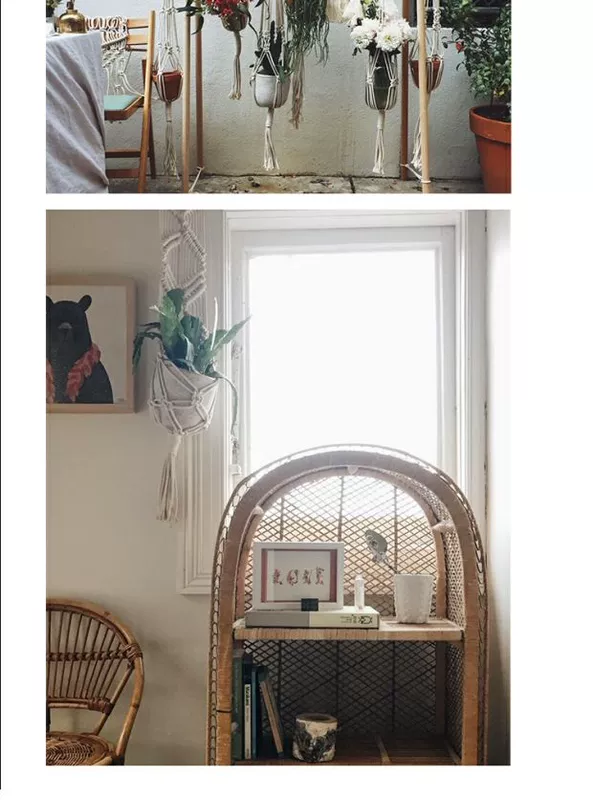 Tapestry Bắc Âu dệt tự làm tay trong tường chậu lưu trữ lưu trữ phòng khách trang trí vật liệu gói hướng dẫn dòng thảm tranh treo tường