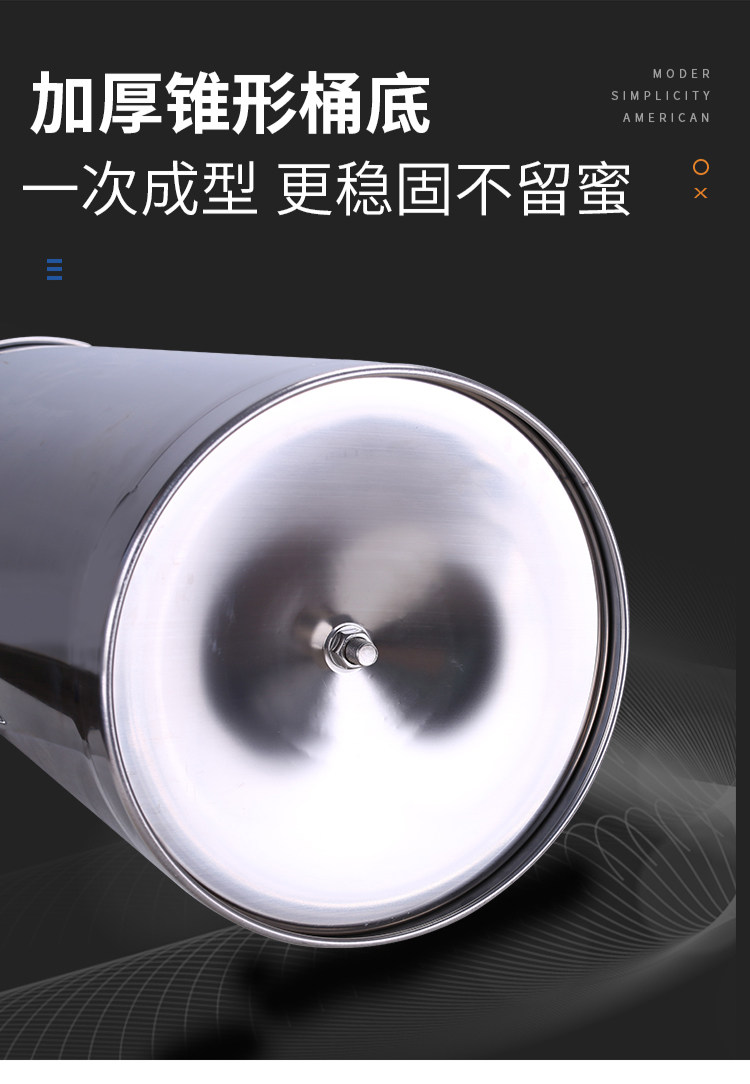 товар из китая 装50斤蜂蜜 定做加大38cm桶加厚不锈钢手动摇蜜机封闭齿轮打糖机