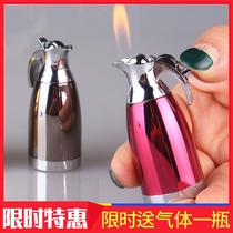 Small kettle lighter creative inflatable small personality strange pattern shaking sound fast hand net red same type lighter tide