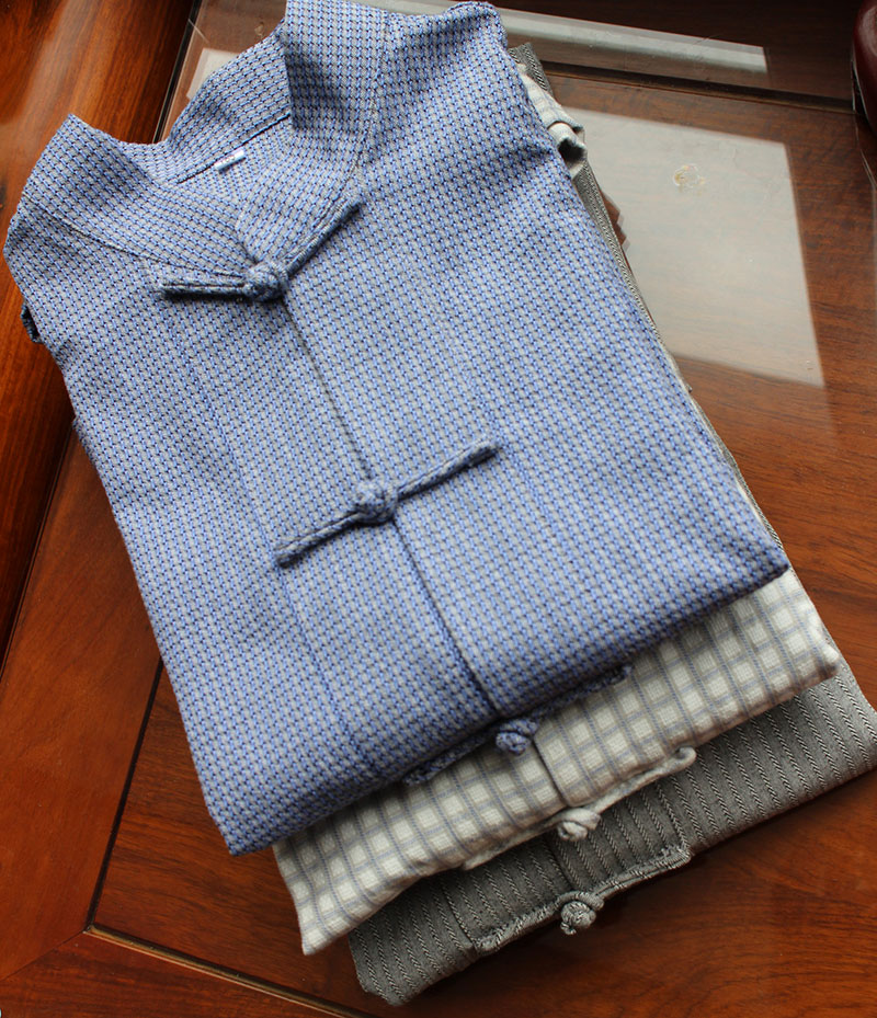 Pure cotton Tang suit plaid new undershirt Tang dress men Chinese style dad dress spring and autumn clothes men young fashion suit