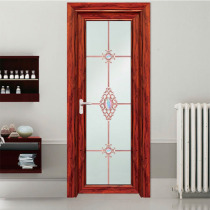 Simple bathroom door double-layer tempered glass aluminum alloy bathroom door toilet door bathroom door kitchen swing door