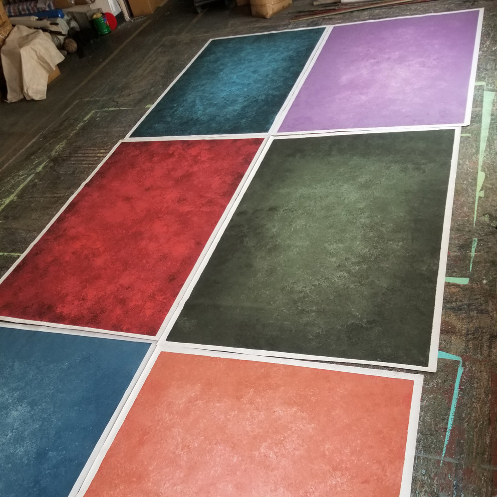 Ancient one hand-painted new abstract art particle oil painting canvas wedding hand-painted portrait magazine shooting background cloth