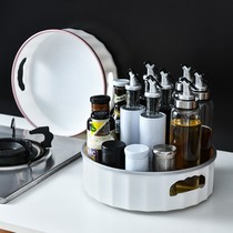 Rotatable shelf kitchen spice rack storage box condiment condiment bottle storage rack oil salt sauce vinegar turntable