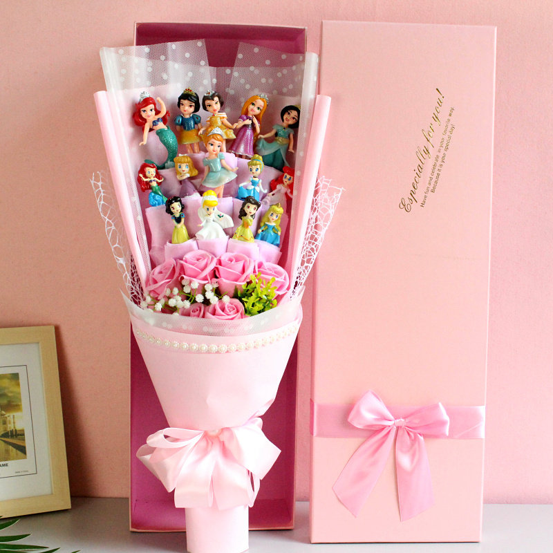 Little girl birthday present 10 year old girl child 12-8 years old practical surprise high-end Aisha Princess bouquet 61 Festival