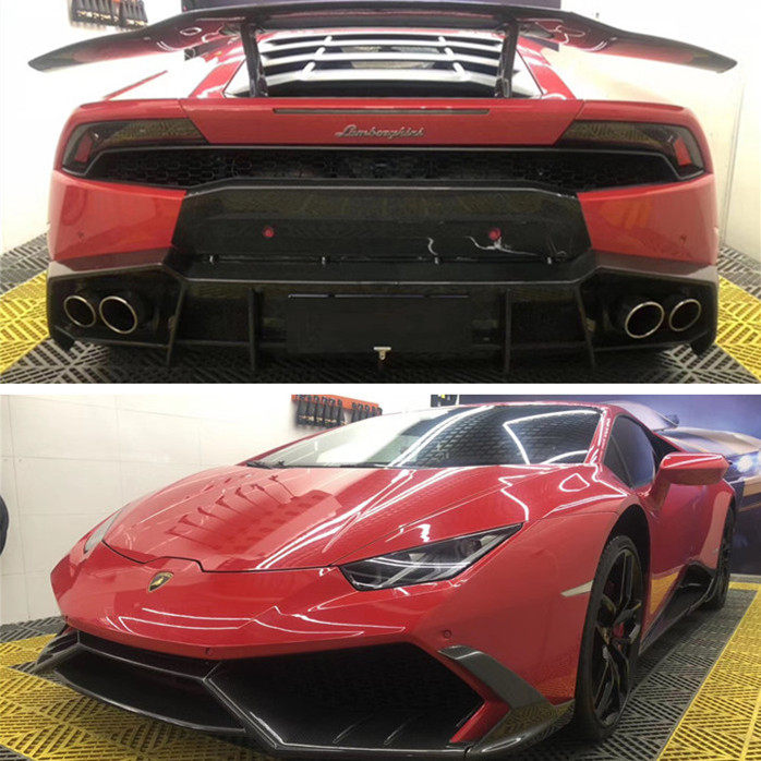 Suitable for Lamborghini huracan LP 580 LP610 carbon fiber front lip skirt rear lip tail wing