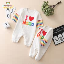 Baby One-piece Clothing Spring Autumn Season Newborn Clothes Men And Women Baby Double Layer Thickened Warm Sandwich Pure Cotton Clothes Autumn Clothes