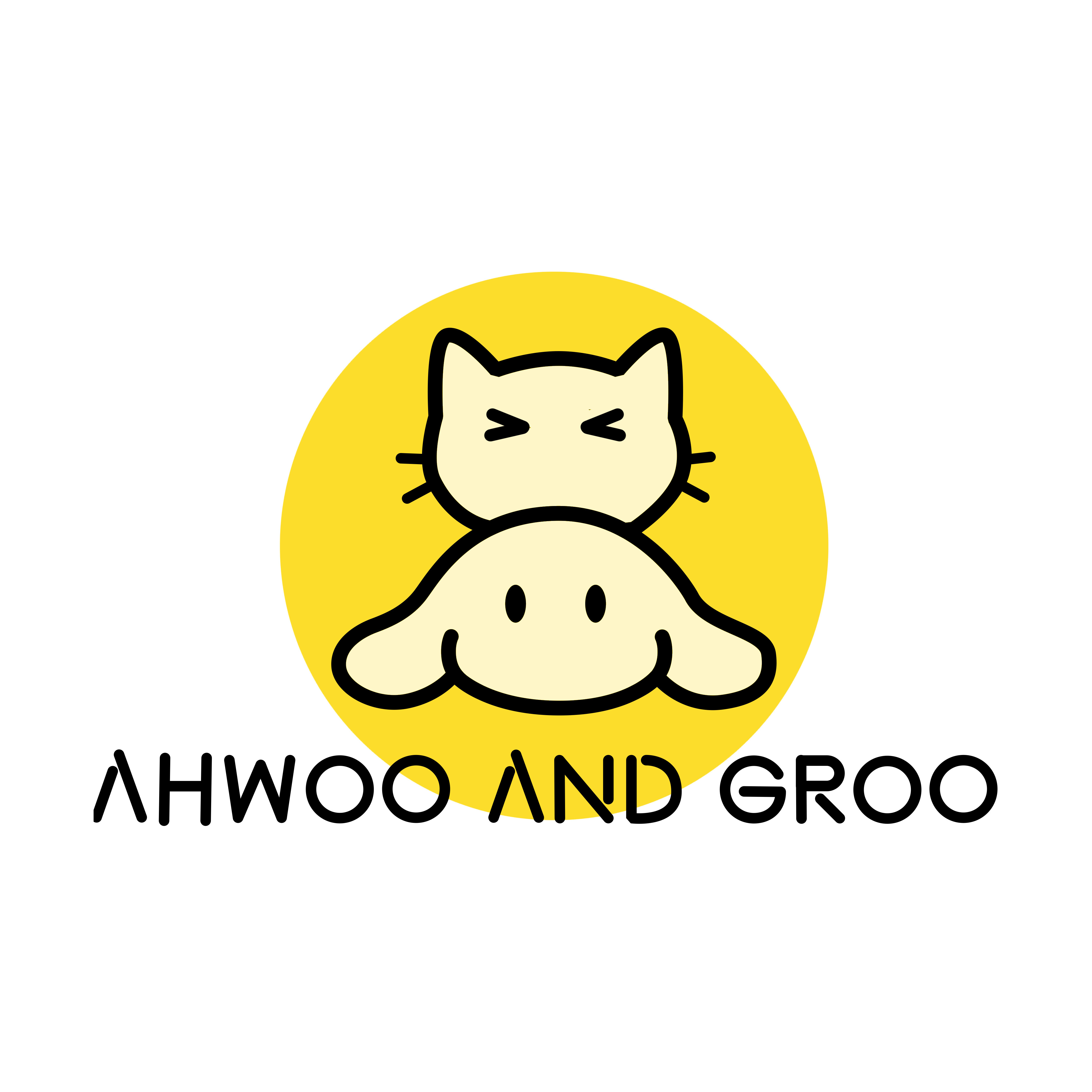 AHWOO AND GROO 宠物的LOGO