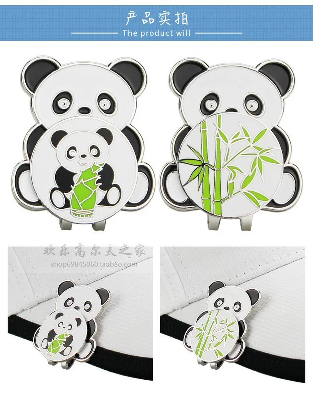 Golf Mark Panda Mark Mũ mũ Golf Clip đánh dấu bóng đánh dấu một mảnh