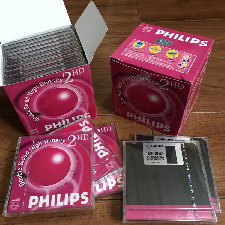 Philips floppy disks MF2HD computer floppy disks 1 44MB 3 5 inch disks A disc