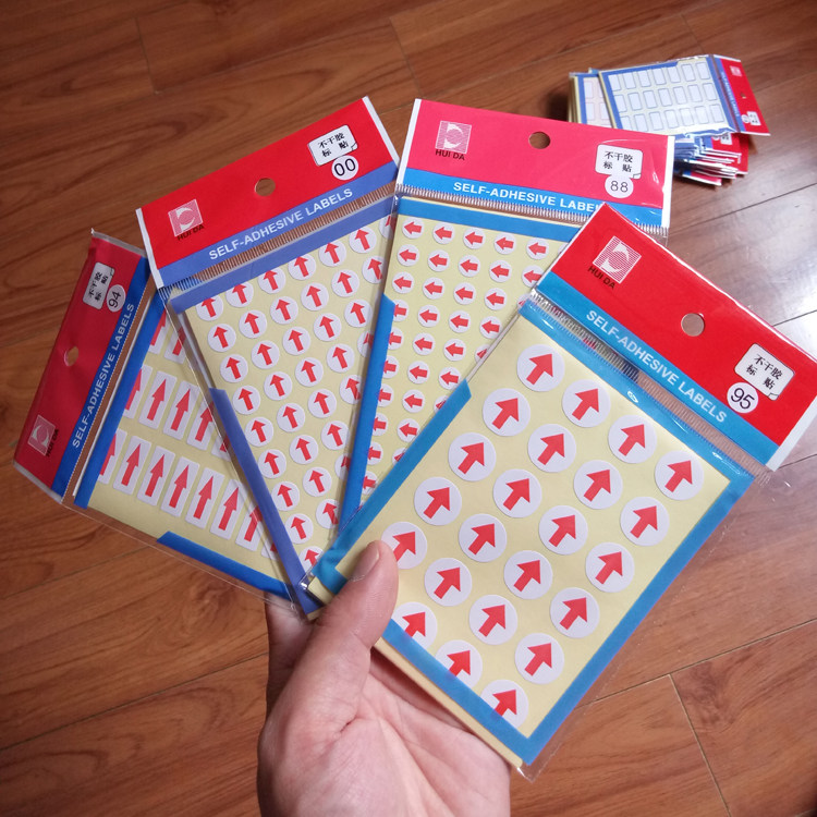 Huida Adhesive Label Round Arrow Sticker Red Arrow Arrow Label Arrow Label Arrow Label