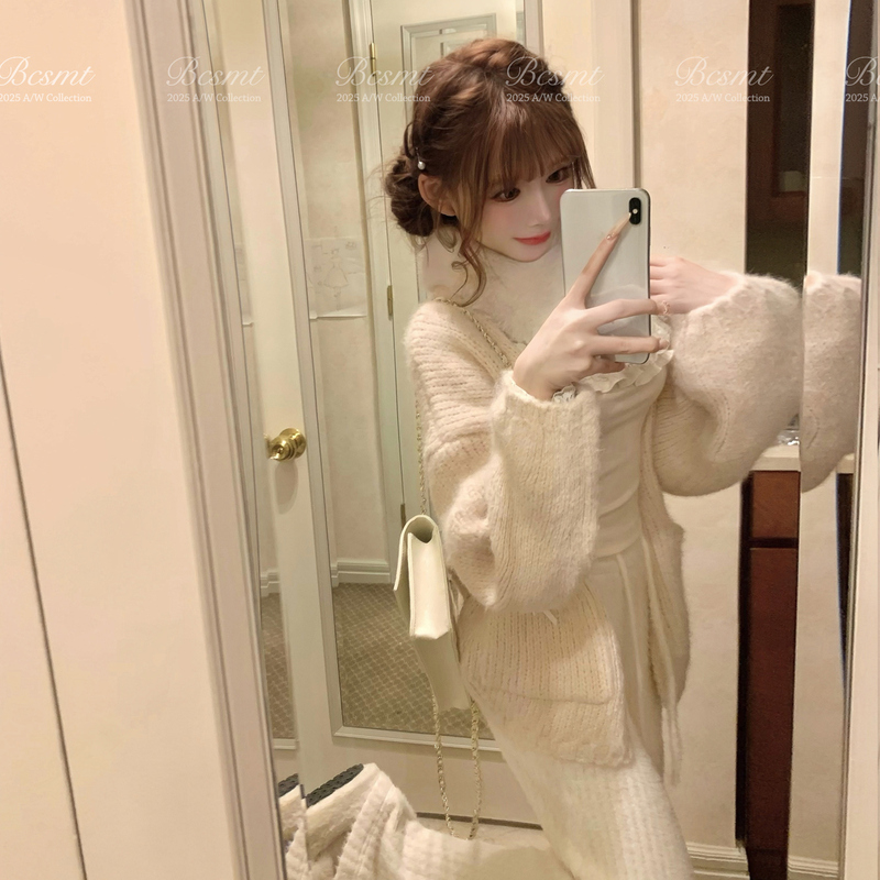 No Peach, No Soft and Glutinous Peach, Original Design, New Autumn and Winter Collection, Complete Set for Women, Ootd, Casual and Lazy No Peach, No Soft and Glutinous Peach, Original Design, New Autumn and Winter Collection, Complete Set for Women, Ootd, Casual and Lazy