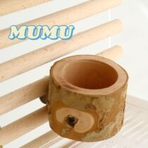 Apple Wood Bird Food Pot Eating Pot small peony Parrot Xuan Pangfeng with food cup eating basin anti-overturning and fixable small bowl