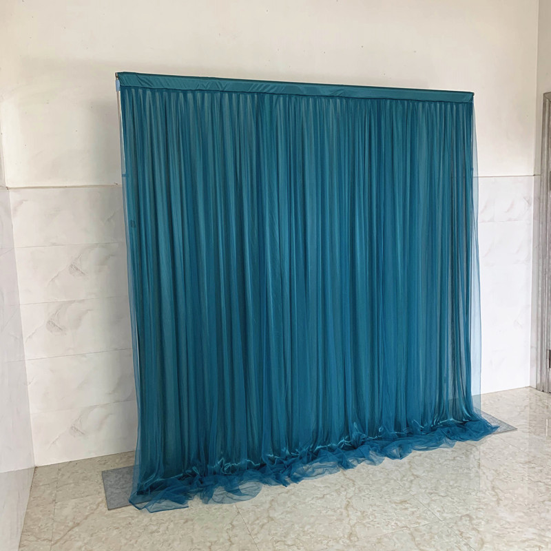 Wedding stage background veil wall decoration mesh wedding drapery net red live curtain birthday party arrangement - Taobao