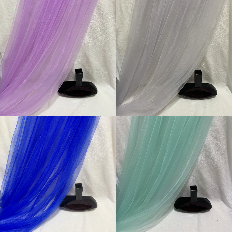 Wedding bamboo chair back decorative yarn American net Swiss net soft mesh Wedding birthday dessert table arrangement mesh