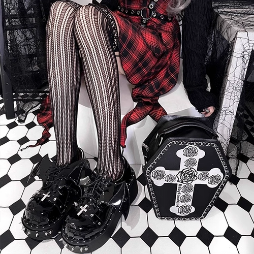 Spot superpink [Night Count] панк-темно-Y2K горячая девушка на толстой подошве с круглым носком женская обувь LO