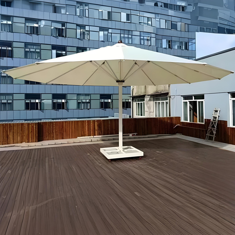 Outdoor Large Parasol, Wind-Resistant Starlight Umbrella, 5.7m Center Pole Sun Umbrella, Hotel Shop Commercial Courtyard Umbrella