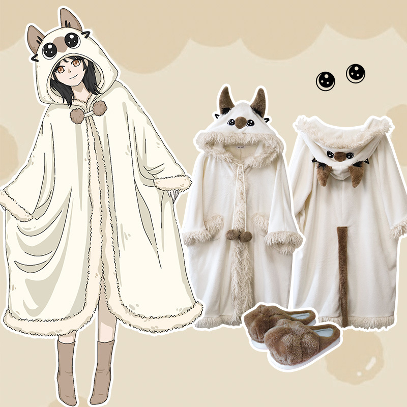 Japanese-Style Cute Cat Autumn and Winter Coral Fleece Plush Home Wear Cape Anime Cartoon Pajamas Robe for Men and Women Japanese-Style Cute Cat Autumn and Winter Coral Fleece Plush Home Wear Cape Anime Cartoon Pajamas Robe for Men and Women