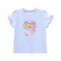 Optometry PawinPaw Bear childrens dress 2021 Xias girl short sleeve T-shirt lace up PCRAB2442S
