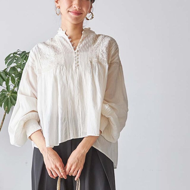 Japanese Fanaka (in Transit) Vintage Embroidered Lace Shirt