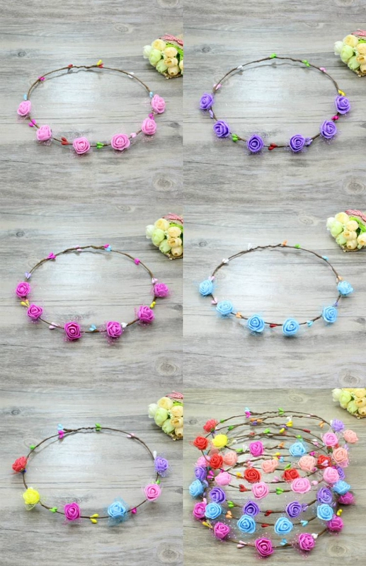 Mori cô gái vòng hoa đội mũ trùm đầu vương miện headband cô dâu hình ảnh đám cưới phụ kiện tóc trẻ em công chúa du lịch hấp dẫn nhiếp ảnh - Phụ kiện tóc phụ kiện tóc gần đây