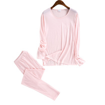 Mulberry Silk Silk Silk autumn clothes autumn pants womens basic thermal underwear set round neck long sleeve base shirt trousers