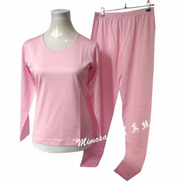 Mùa thu và mùa đông lụa tơ tằm cộng với bộ đồ lót bằng vải cotton dệt kim mùa thu quần dài tay dài chạm đáy áo sơ mi lụa dài quần áo giữ nhiệt nam trung niên