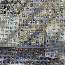 DIY Ornament Pendant Glass Drilling Butterfly Peach Hearts Snowflake Small Bear Shaped Decorative Drill AB Color Out Shoes Cap Drill