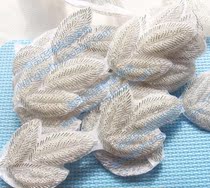 Leaf shaped rice beads pipe beads heavy industry nail bead accessories DIY headwear hair material snow boots applique childrens clothing decoration