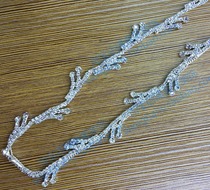 Rhinestone chain thin and bright tree leaf-shaped decorative chain diamond hair ornaments rhinestone clothes shoes and hats crafts stick drill