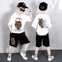 Childrens Clothing Children Summer Clothing Suit Short Sleeve Tiger Head CUHK Boy Two Sets 2022 New Casual Kids Clothes Tide