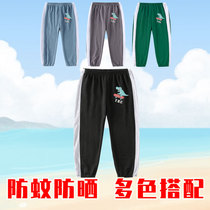 New skateboard dinosaur pattern sidebar sports leisure long pants Korean loose breathable 2021 tide summer thin boy