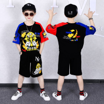 Childrens clothes boy Xia style suit 2022 new short sleeves T-shirt sports clothes children in great Korean version street dance children loose